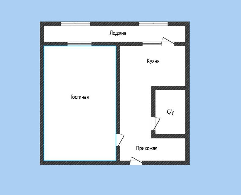 1-комнатная 40 м2 в ЖК undefined корпус null этаж 8