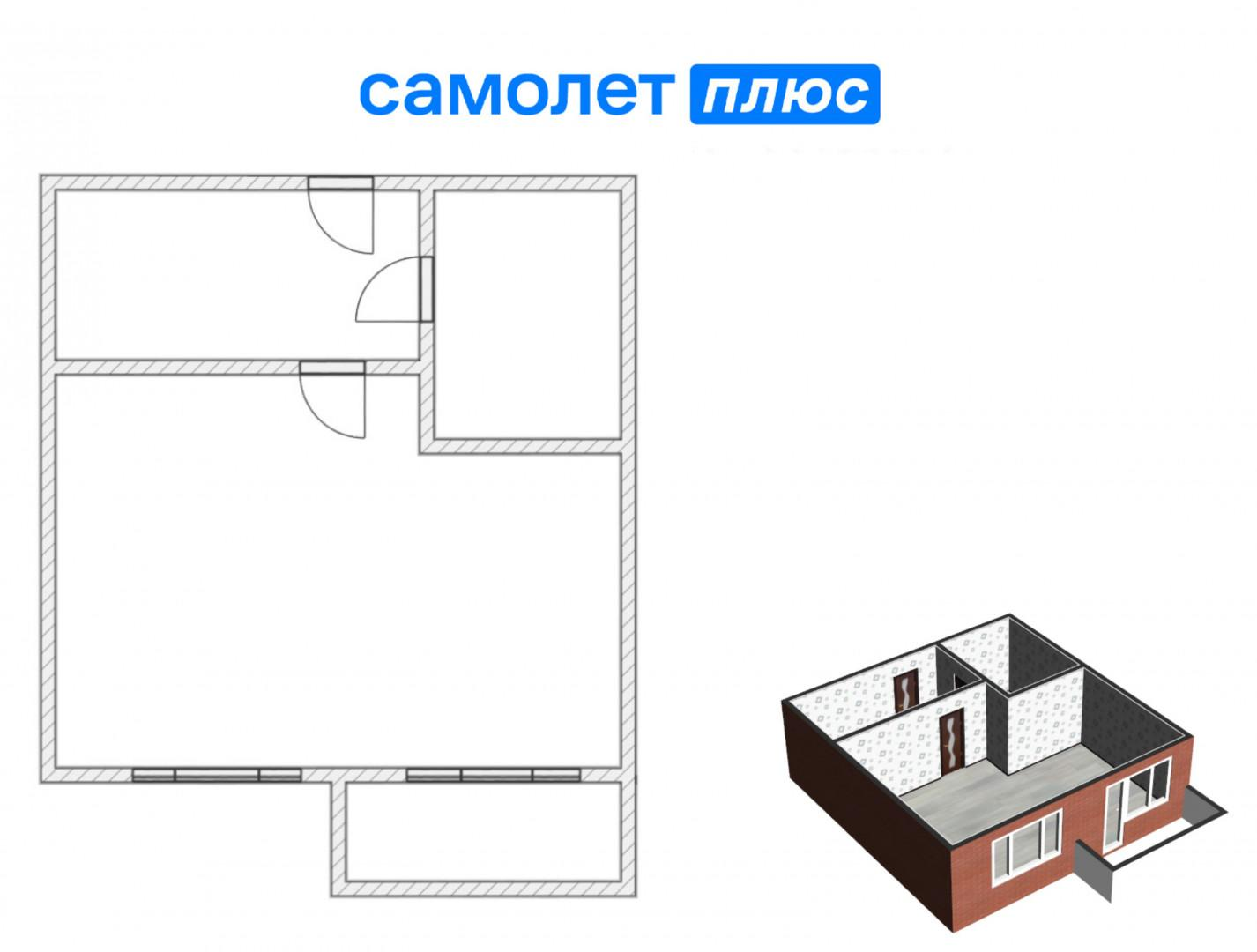 1-комнатная 32.9 м2 в ЖК undefined корпус null этаж 5