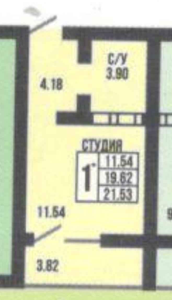 Студия 21.5 м2 в ЖК undefined корпус null этаж 11