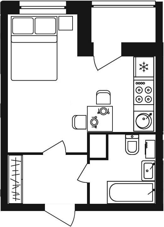 Студия 27 м2 в ЖК undefined корпус null этаж 10