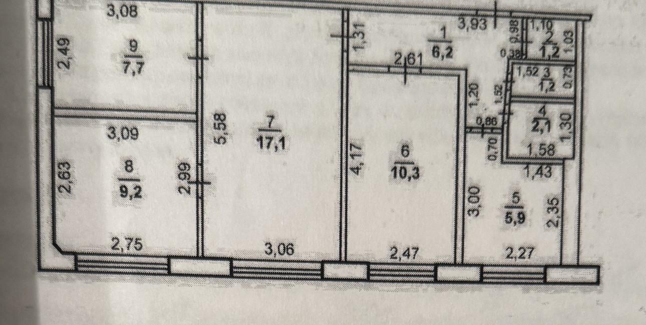 4-комнатная 60.9 м2 в ЖК undefined корпус null этаж 1
