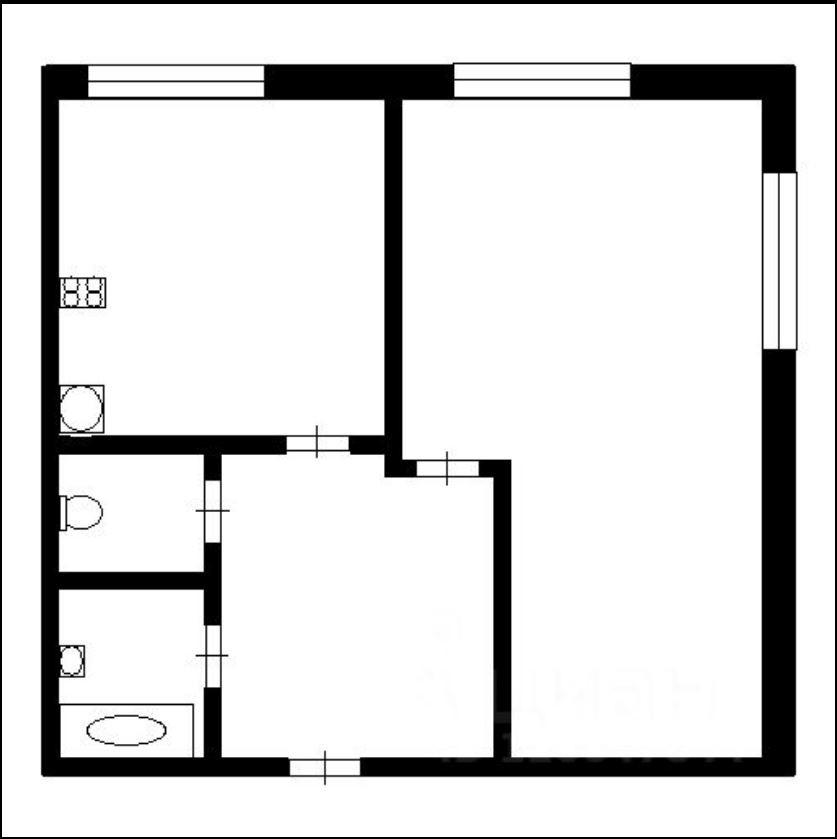 1-комнатная 39.5 м2 в ЖК undefined корпус null этаж 1