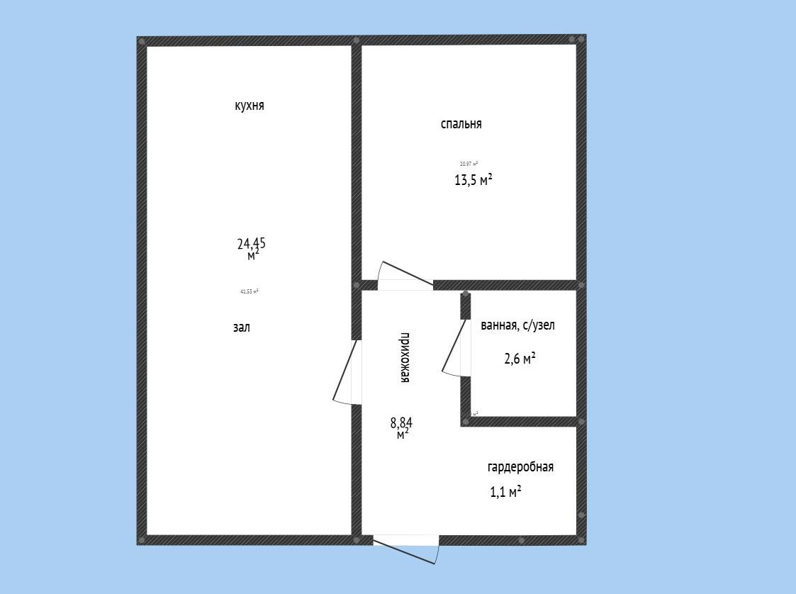 2-комнатная 50 м2 в ЖК undefined корпус null этаж 10