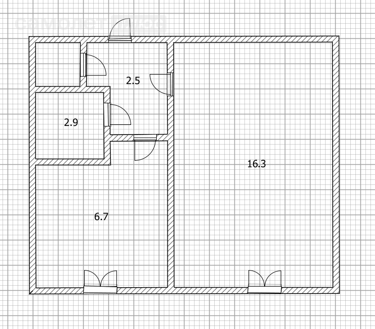 1-комнатная 29.1 м2 в ЖК undefined корпус undefined этаж null