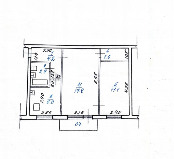 2-комнатная 44.6 м2 в ЖК undefined корпус null этаж 5