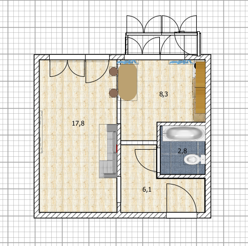1-комнатная 35.8 м2 в ЖК undefined корпус null этаж 3