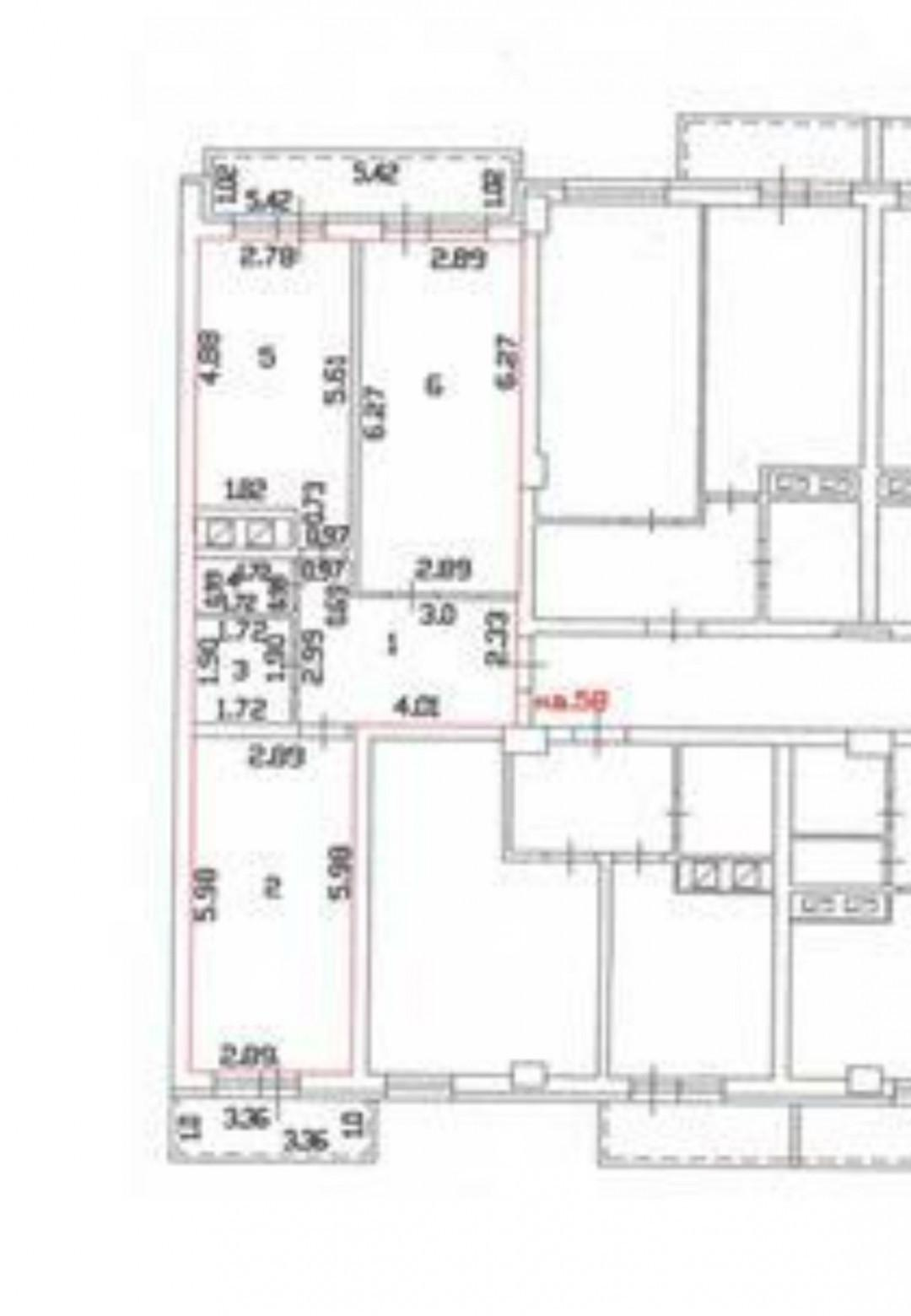 2-комнатная 64.7 м2 в ЖК undefined корпус null этаж 6
