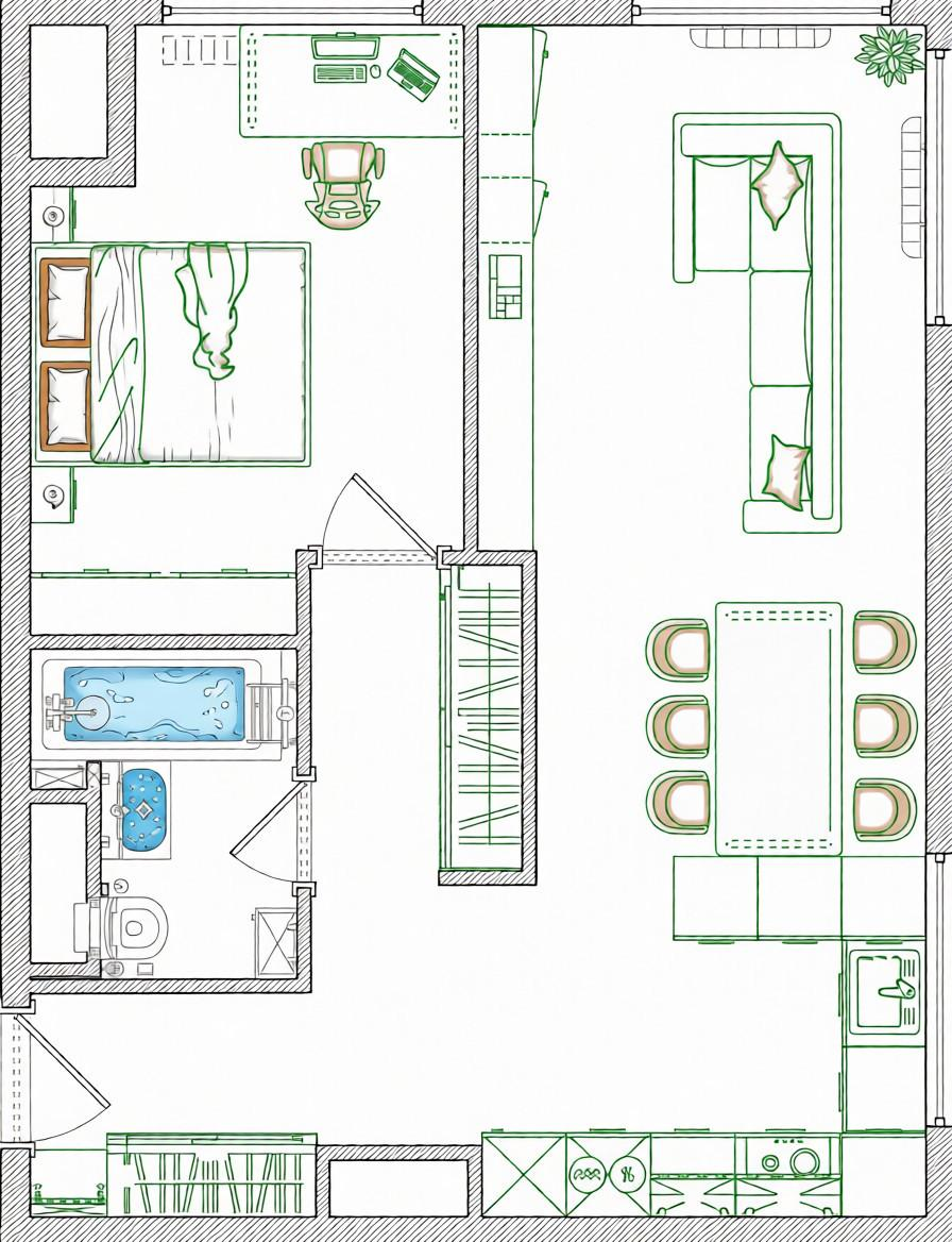 2-комнатная 51 м2 в ЖК undefined корпус null этаж 7