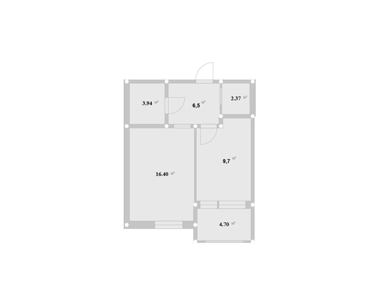 1-комнатная 36.5 м2 в ЖК undefined корпус null этаж 15