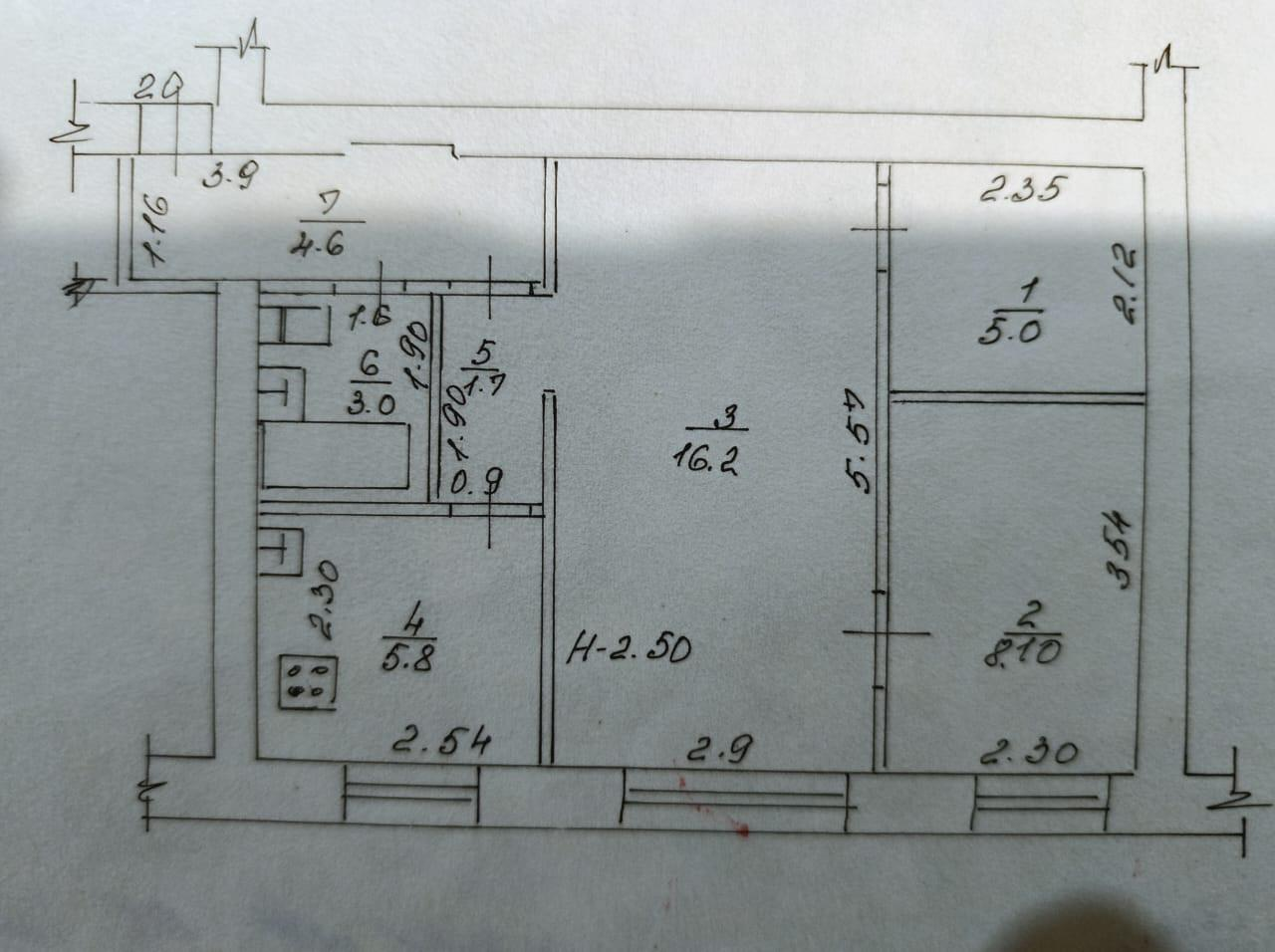 2-комнатная 44.4 м2 в ЖК undefined корпус null этаж 1