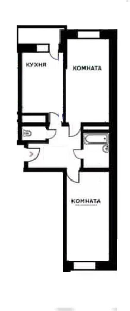 2-комнатная 60.8 м2 в ЖК undefined корпус null этаж 4