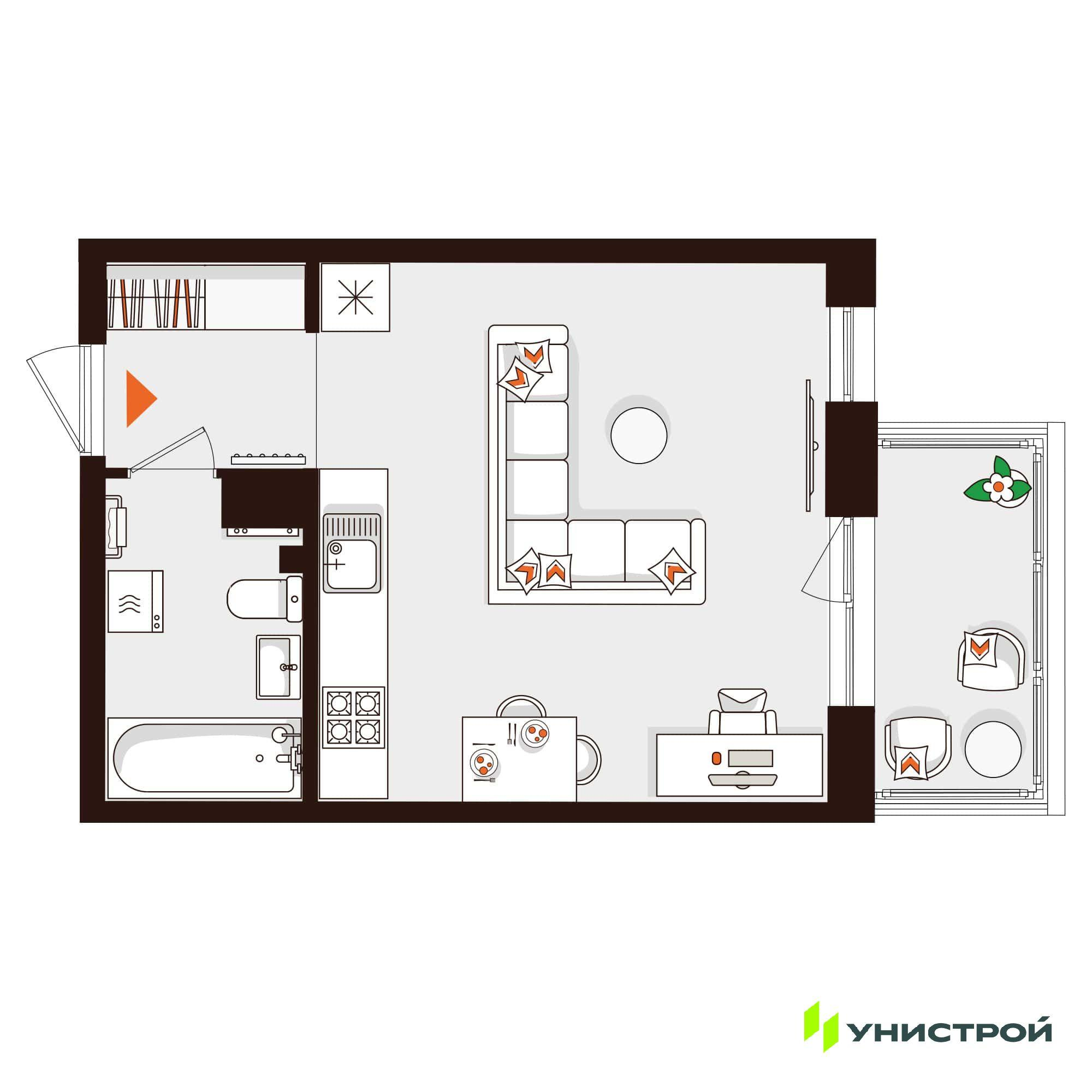 Студия 29 м2 в ЖК Лисино корпус null этаж 4