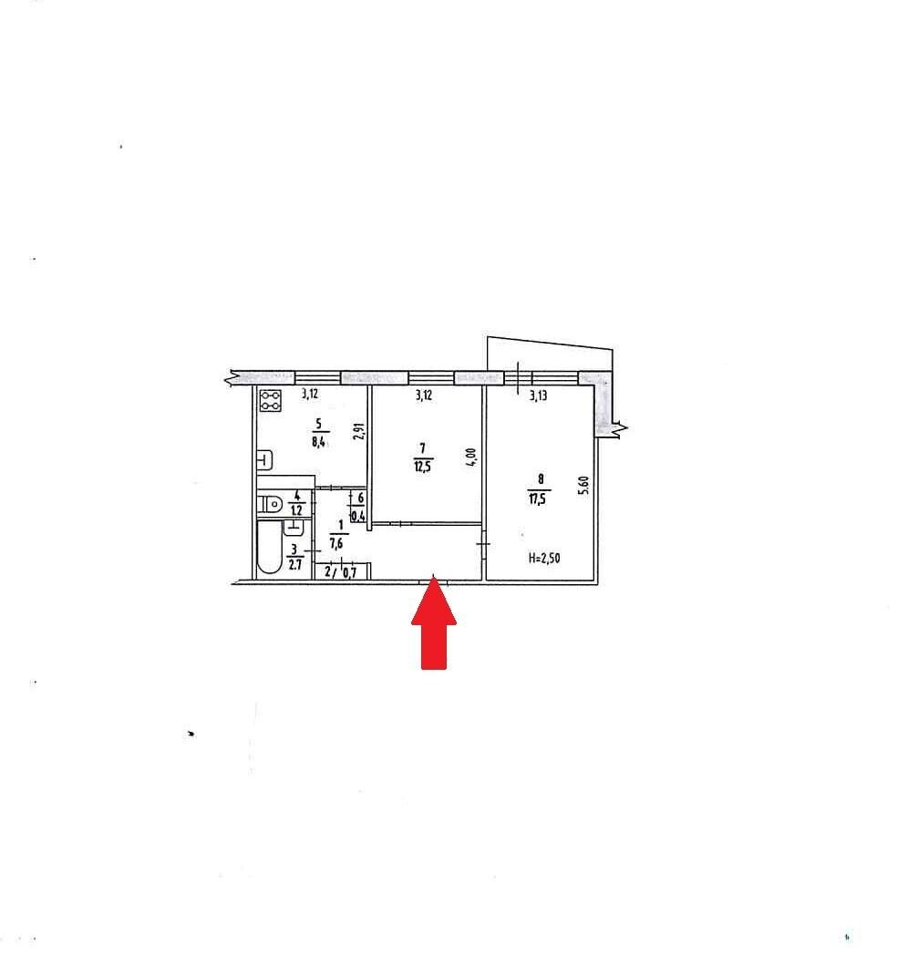2-комнатная 51 м2 в ЖК undefined корпус null этаж 4