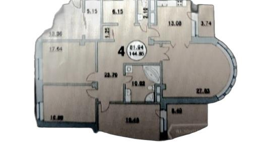 4-комнатная 150.1 м2 в ЖК undefined корпус null этаж 4