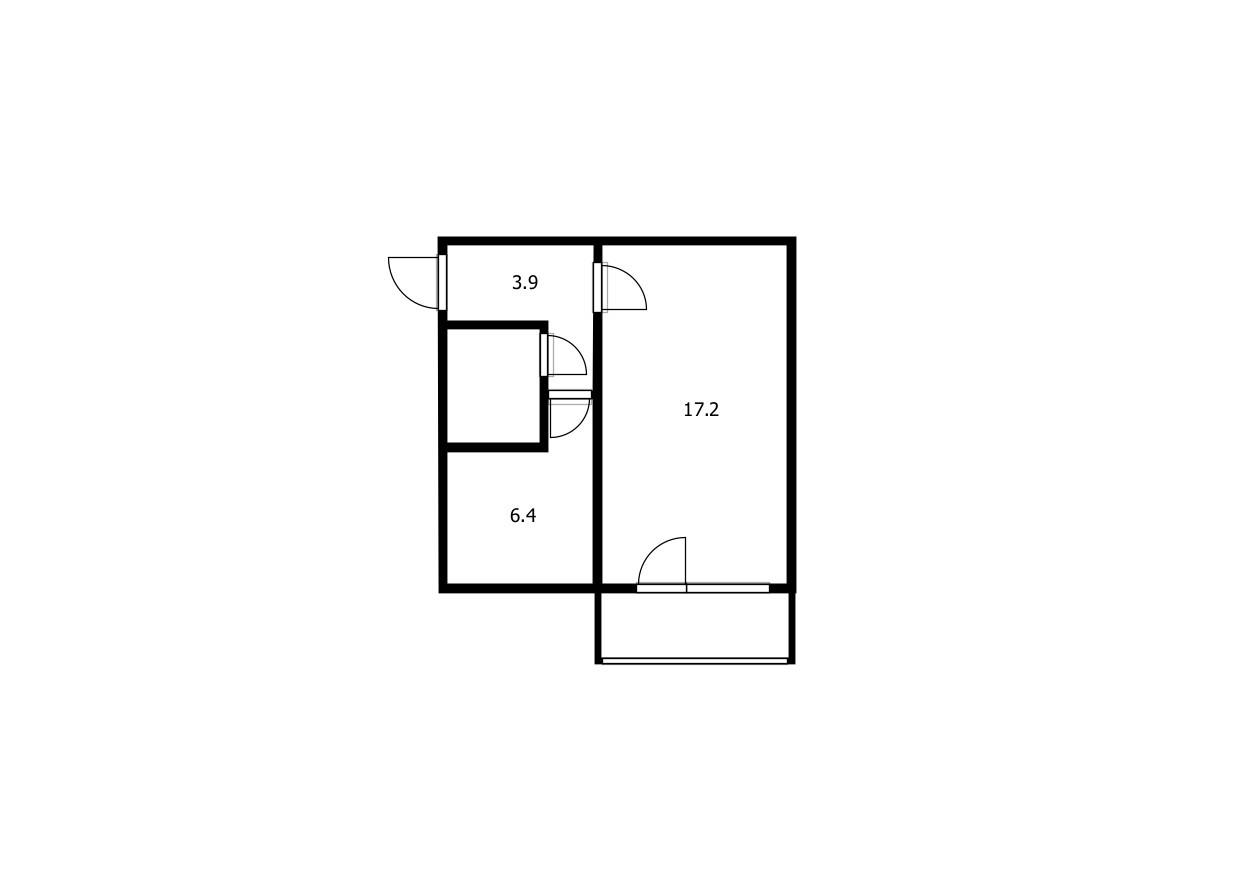 1-комнатная 30.4 м2 в ЖК undefined корпус null этаж 2