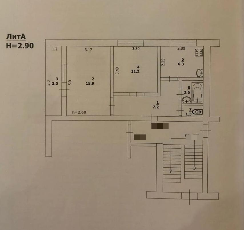 2-комнатная 44.5 м2 в ЖК undefined корпус null этаж 1
