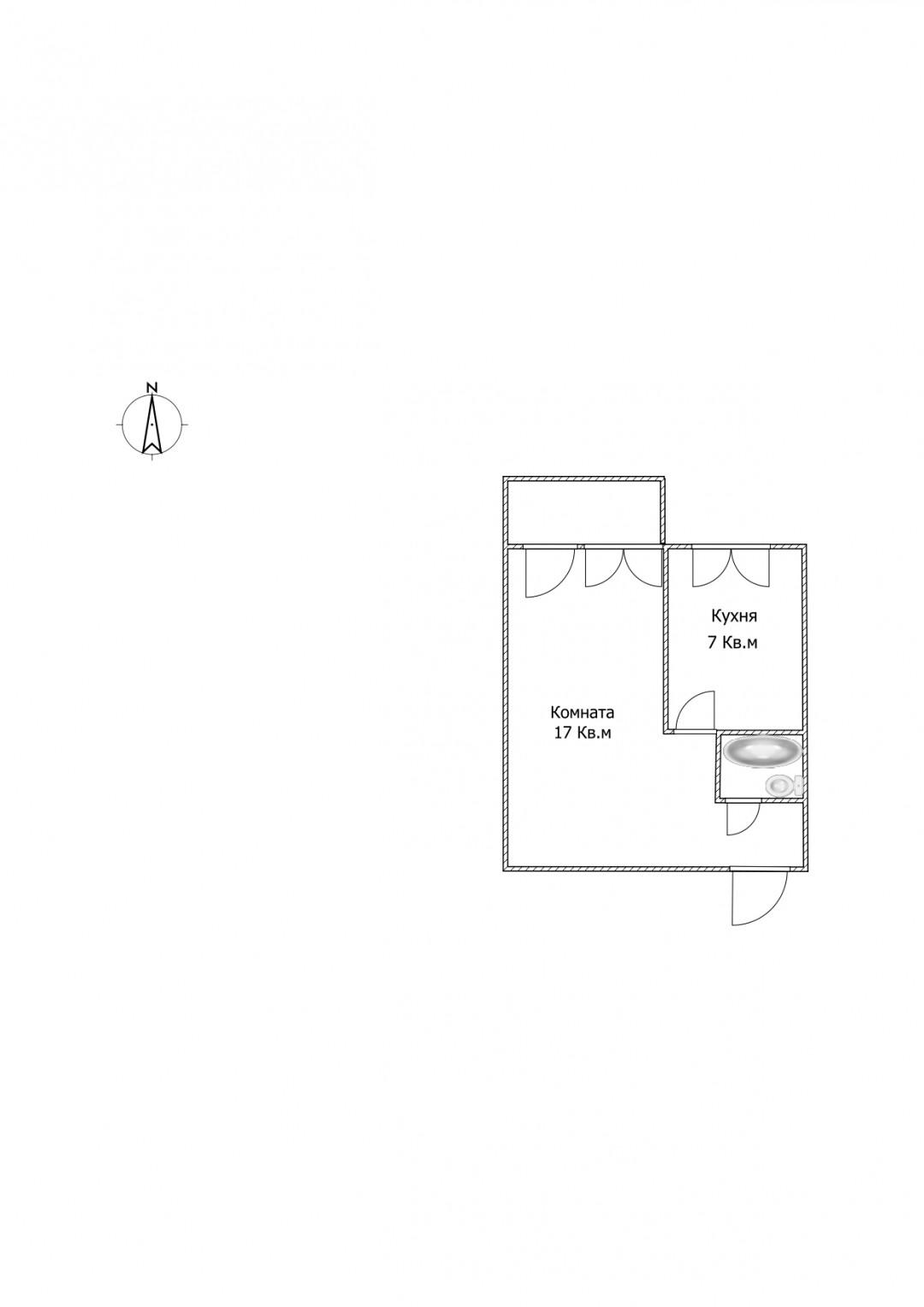 1-комнатная 31.8 м2 в ЖК undefined корпус null этаж 5