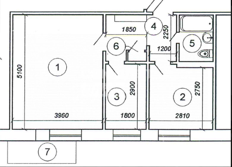 2-комнатная 42.9 м2 в ЖК undefined корпус null этаж 3
