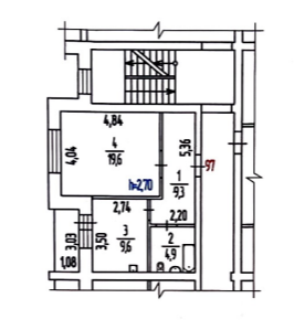 1-комнатная 43.4 м2 в ЖК undefined корпус null этаж 5