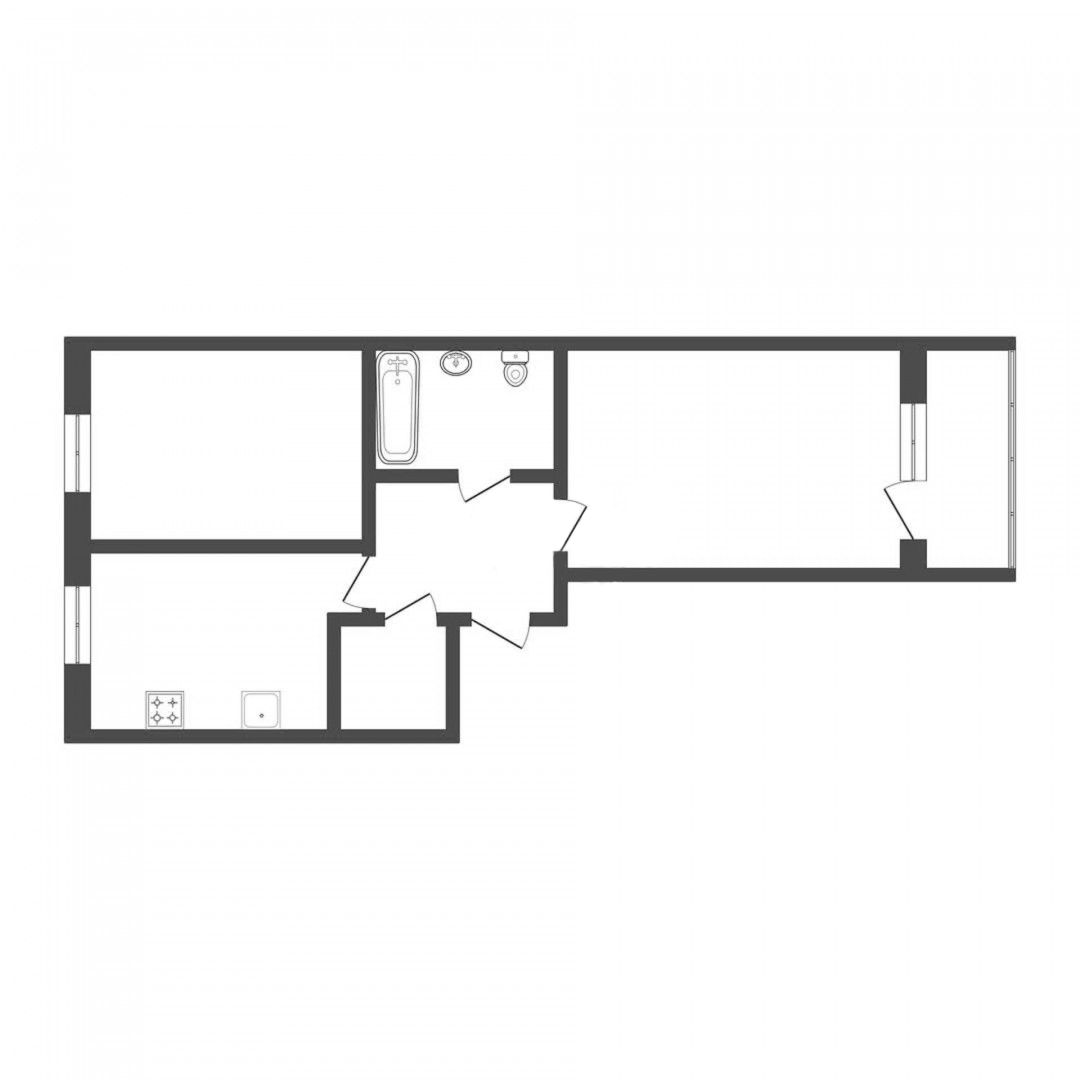 2-комнатная 75 м2 в ЖК undefined корпус null этаж 8