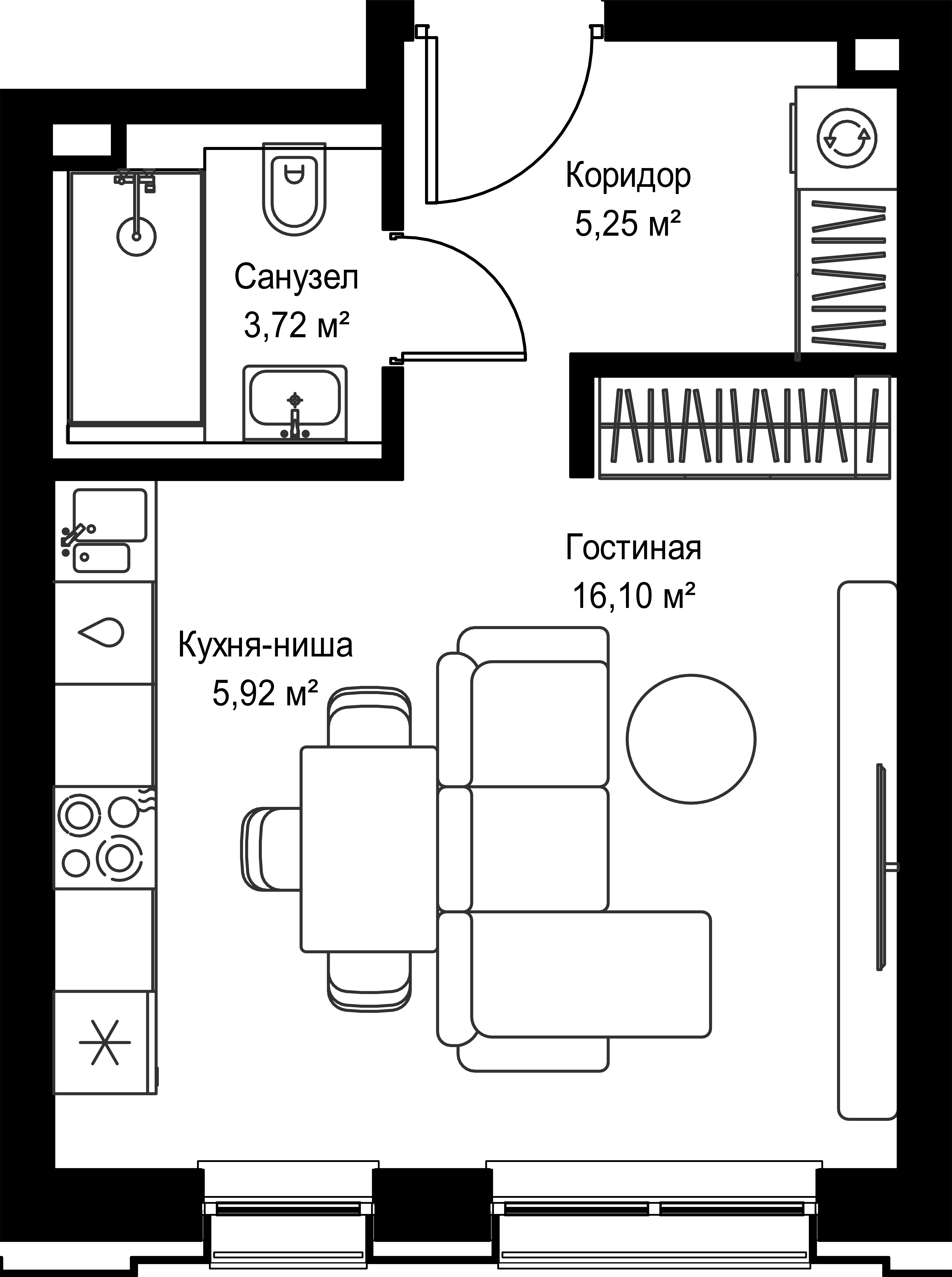 Студия 30 м2 в ЖК Селигер Сити корпус null этаж 15