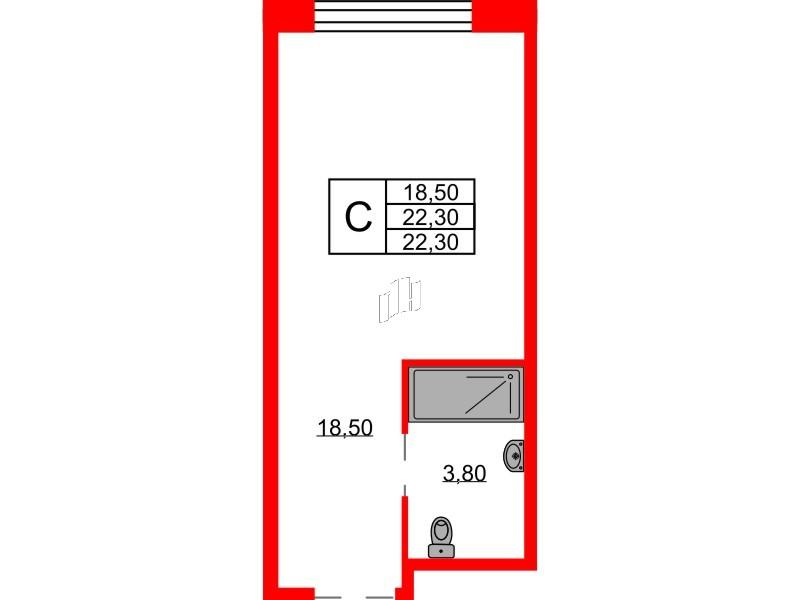 Студия 22 м2 в ЖК Industrial Avenir корпус null этаж 6