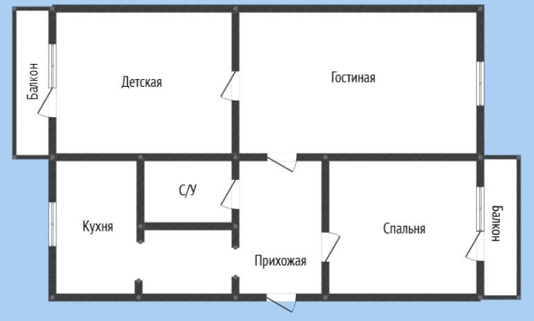 3-комнатная 66 м2 в ЖК undefined корпус null этаж 11