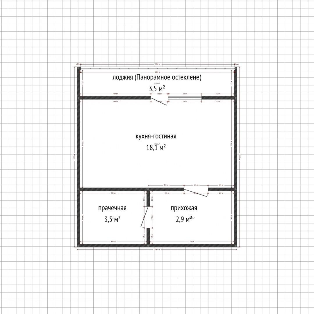 Студия 24.1 м2 в ЖК undefined корпус null этаж 11