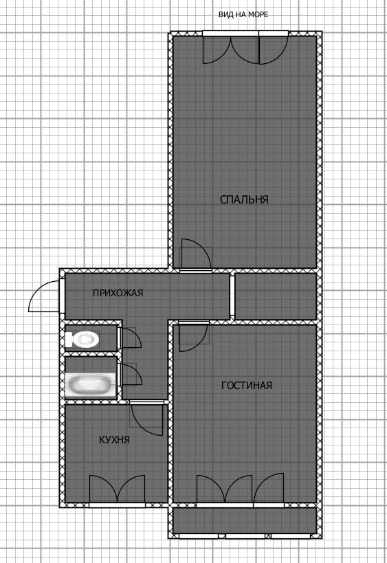 2-комнатная 47.6 м2 в ЖК undefined корпус null этаж 4