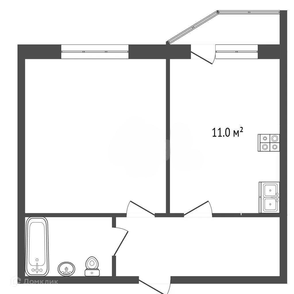 1-комнатная 40.1 м2 в ЖК undefined корпус null этаж 15