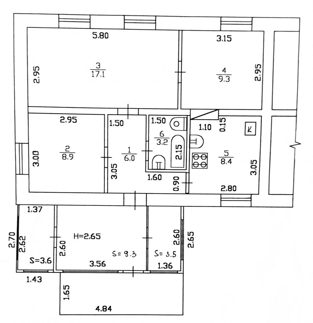3-комнатная 52.9 м2 в ЖК undefined корпус null этаж null