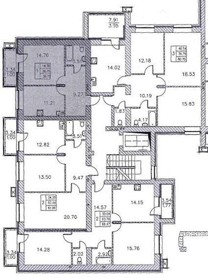 1-комнатная 40 м2 в ЖК undefined корпус null этаж 6