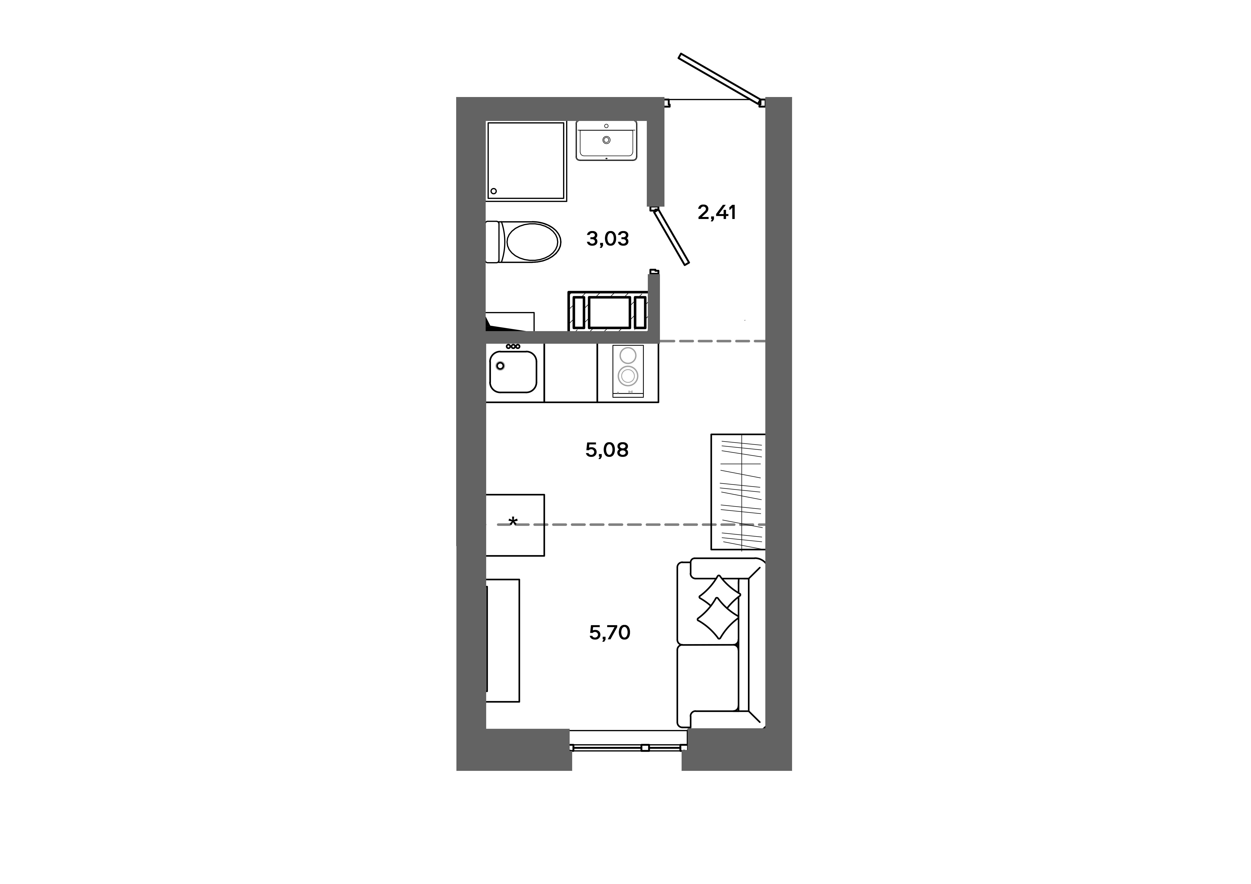 Студия 16 м2 в ЖК Столица корпус null этаж 4