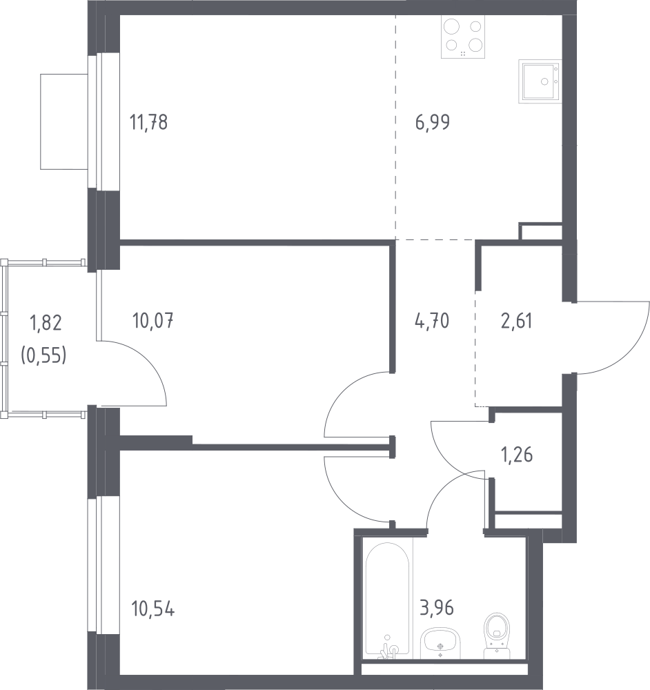 Студия 52 м2 в ЖК Подольские кварталы корпус null этаж 5