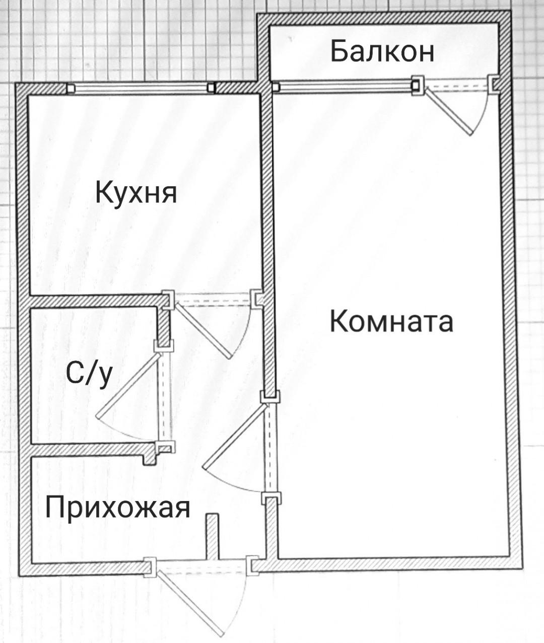 1-комнатная 29.1 м2 в ЖК undefined корпус null этаж 4