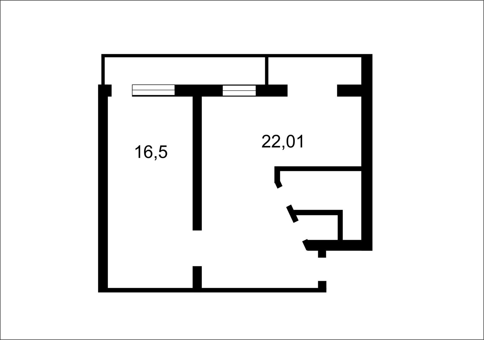 2-комнатная 42.8 м2 в ЖК undefined корпус null этаж 2