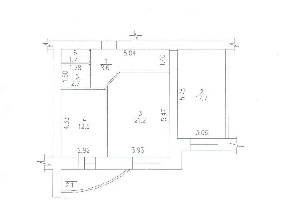 2-комнатная 64 м2 в ЖК undefined корпус null этаж 8