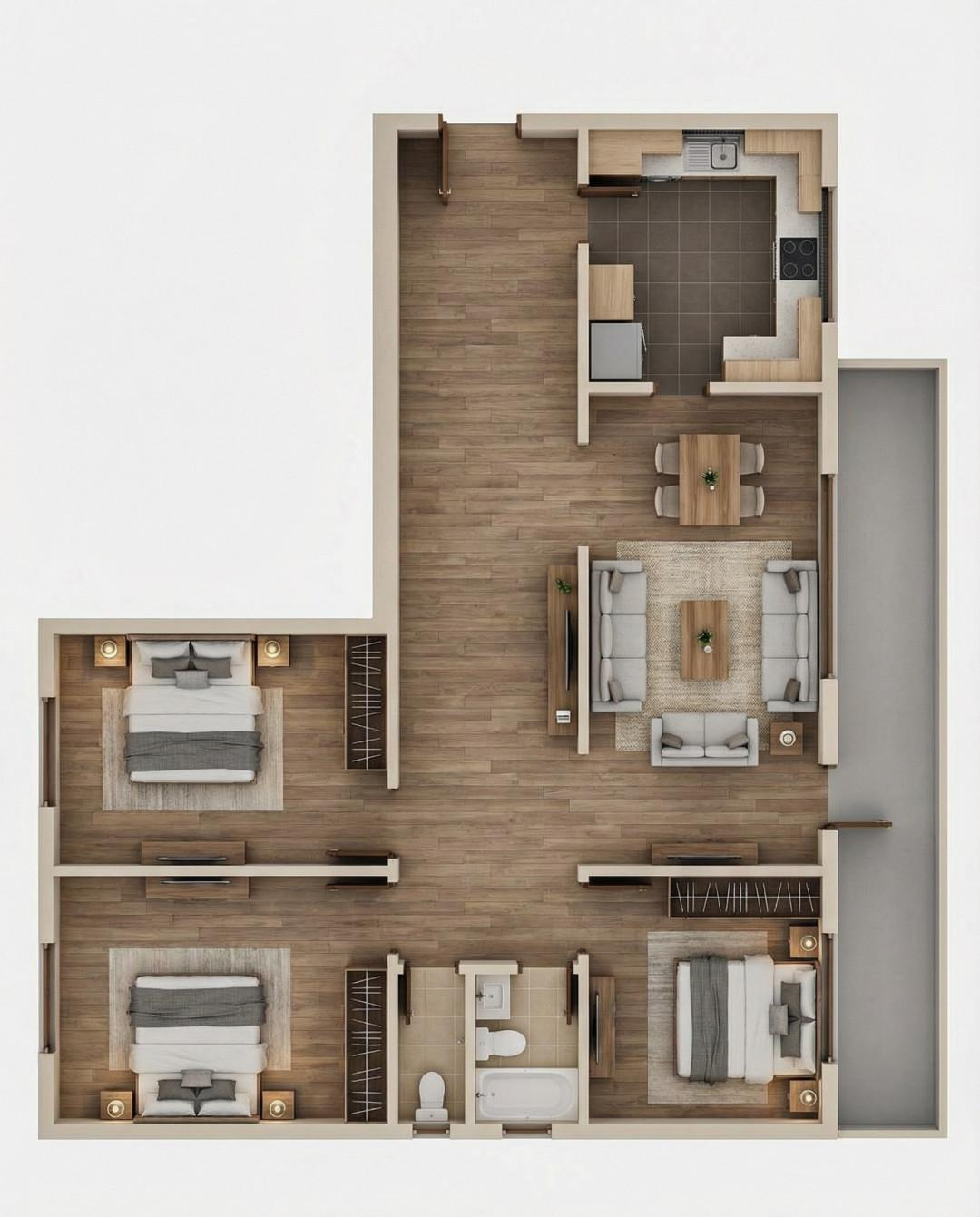 4-комнатная 73.4 м2 в ЖК undefined корпус null этаж 3