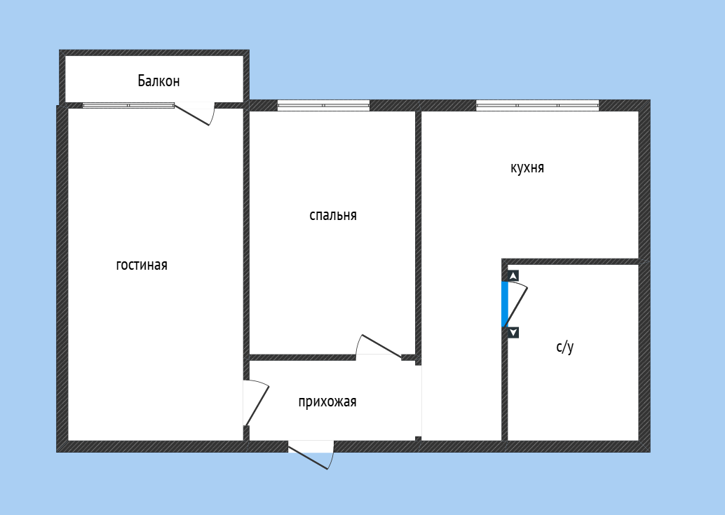 2-комнатная 49 м2 в ЖК undefined корпус null этаж 9