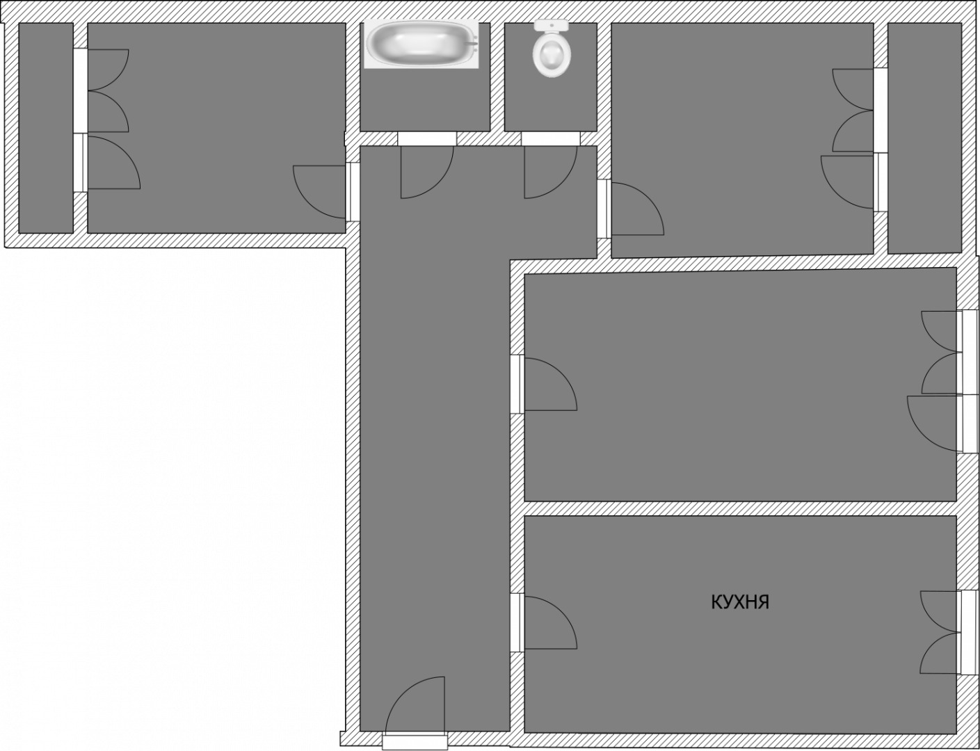3-комнатная 65 м2 в ЖК undefined корпус null этаж 9