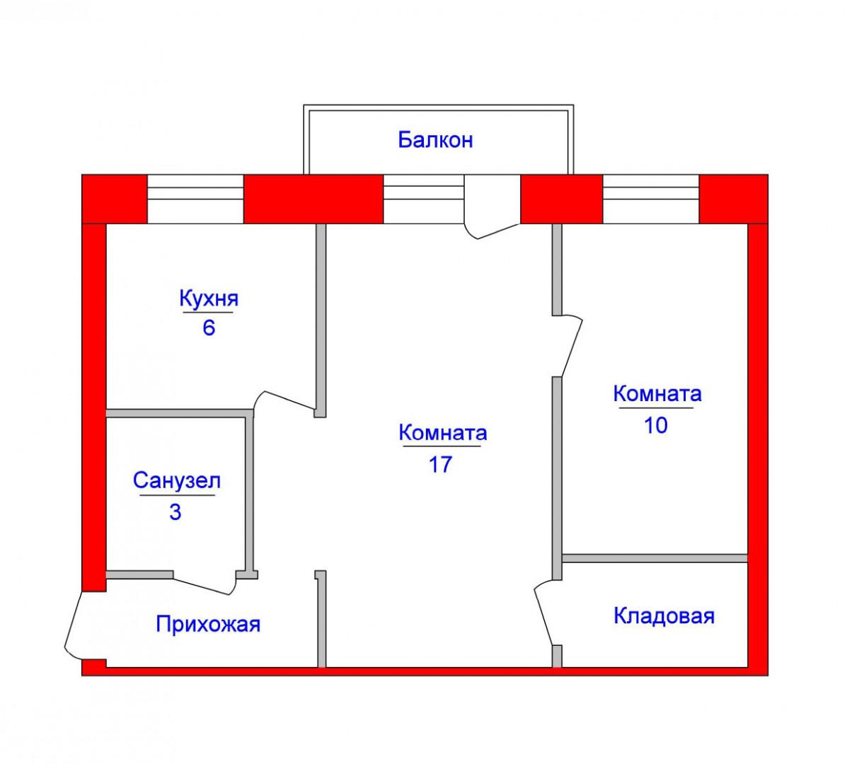 2-комнатная 42.4 м2 в ЖК undefined корпус null этаж 3