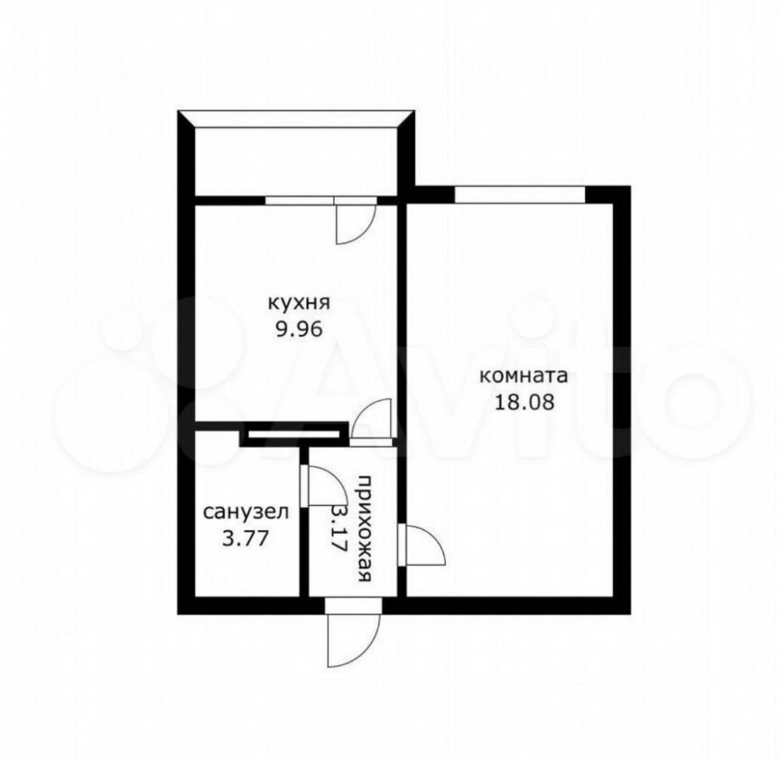 1-комнатная 38.3 м2 в ЖК undefined корпус null этаж 12