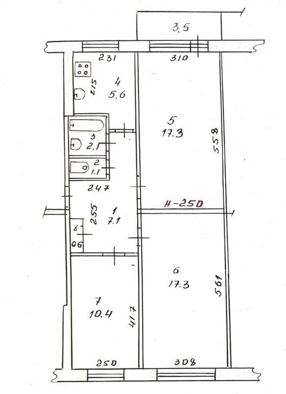 3-комнатная 62 м2 в ЖК undefined корпус null этаж 3
