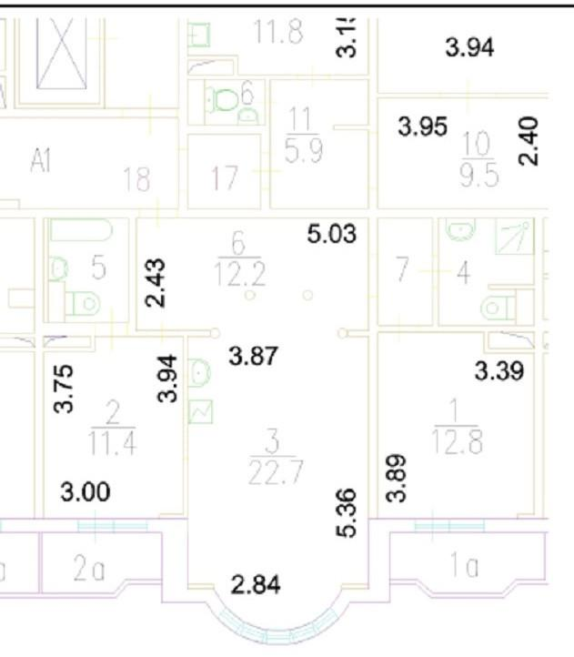 3-комнатная 92.6 м2 в ЖК undefined корпус null этаж 6