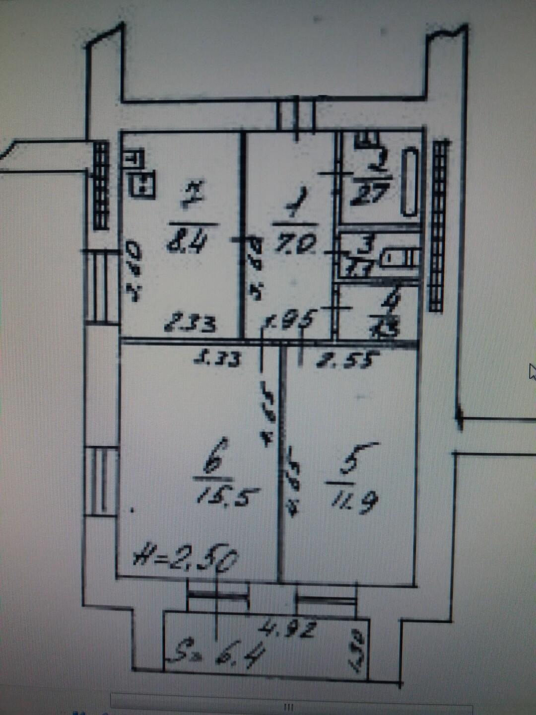 2-комнатная 51 м2 в ЖК undefined корпус null этаж 4