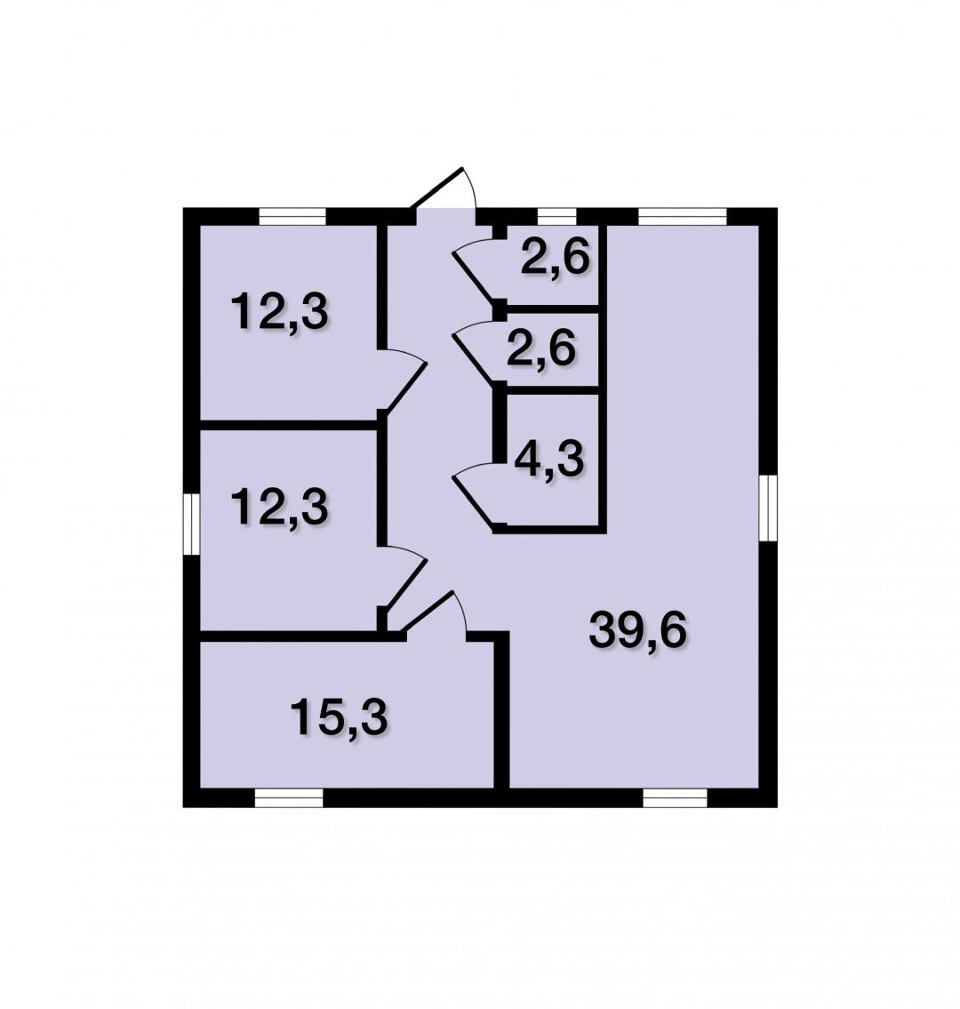 3-комнатная 113 м2 в ЖК undefined корпус null этаж null