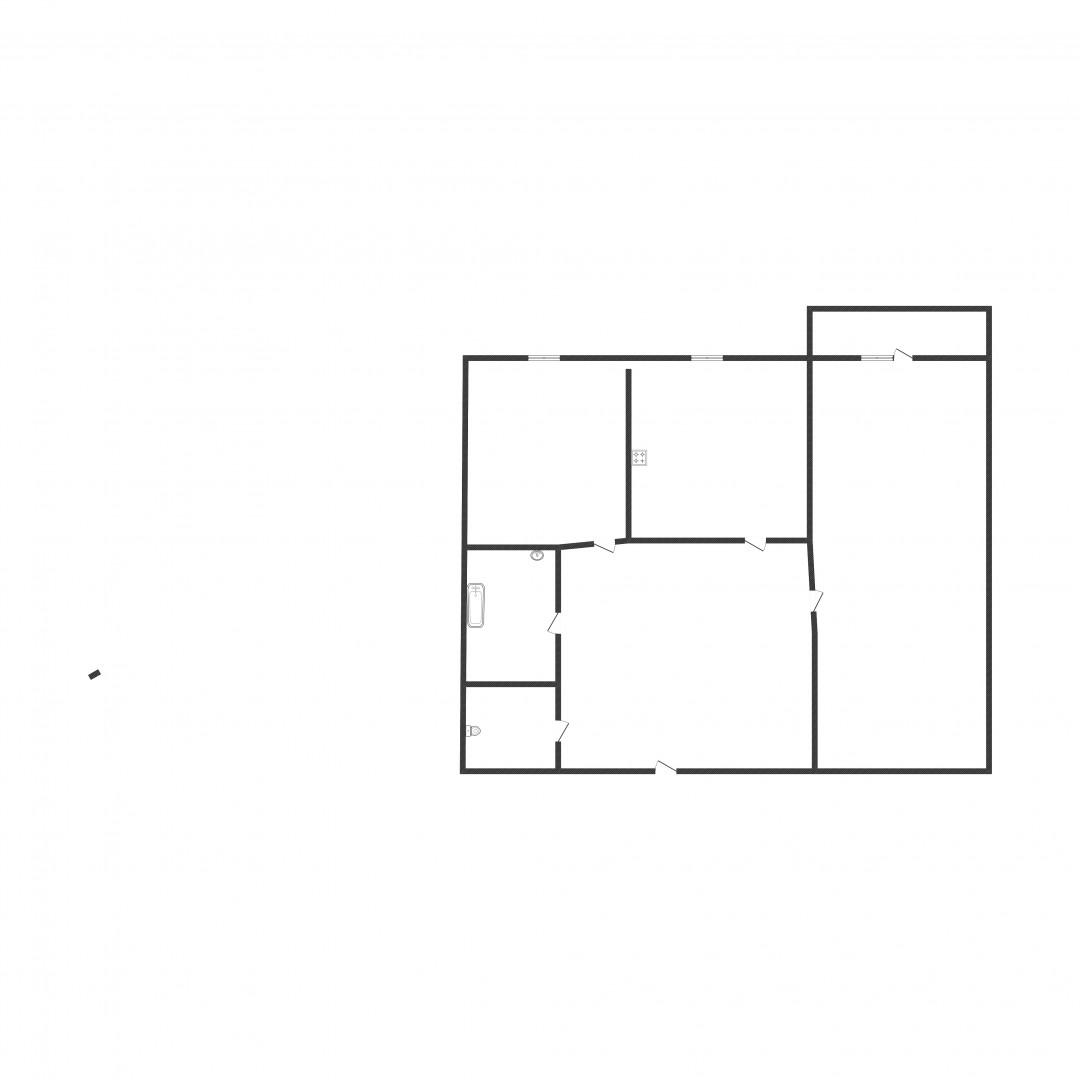 2-комнатная 47.8 м2 в ЖК undefined корпус null этаж 3