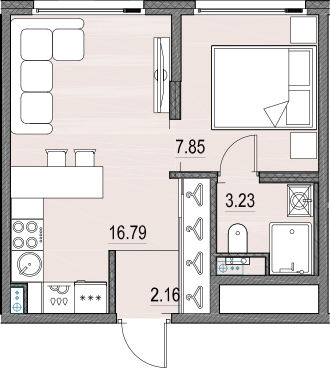 3-комнатная 88 м2 в ЖК Северный порт. Береговые кварталы корпус null этаж 3