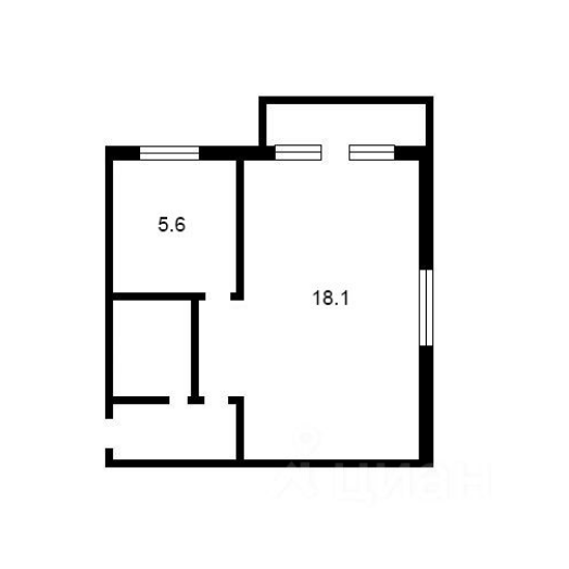 1-комнатная 31.6 м2 в ЖК undefined корпус null этаж 1