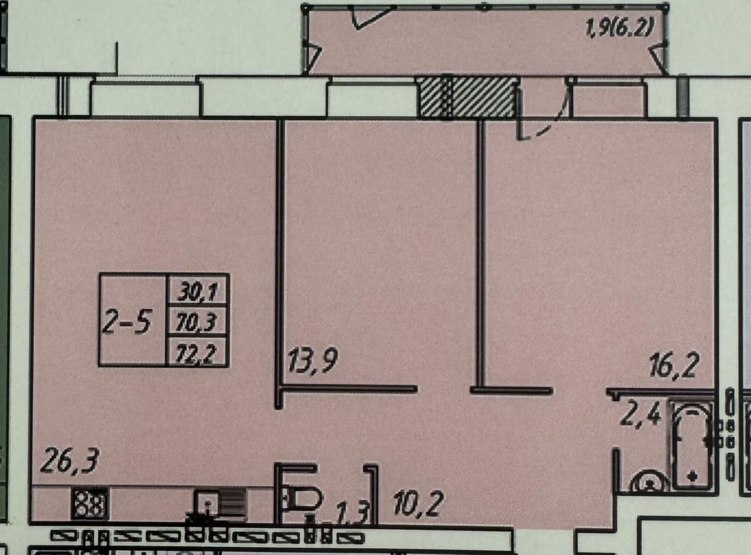 3-комнатная 72.2 м2 в ЖК undefined корпус null этаж 10